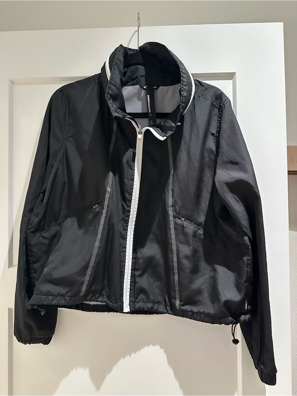 Mondetta Black Lightweight Zip-Up Jacket with White Trim